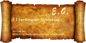 Ellenbogen Orsolya névjegykártya