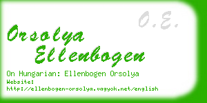 orsolya ellenbogen business card